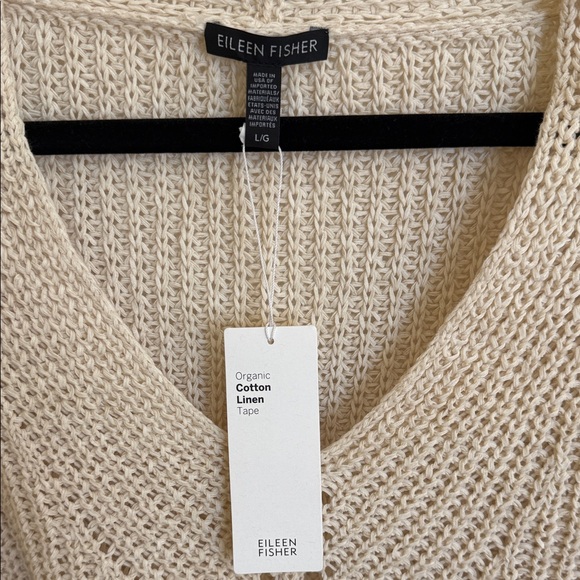 Eileen Fisher organic cotton mixed V-Neck Sweater - Picture 2 of 6